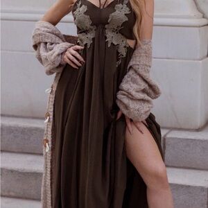 JOYFOLIE Mari dress in deep moss